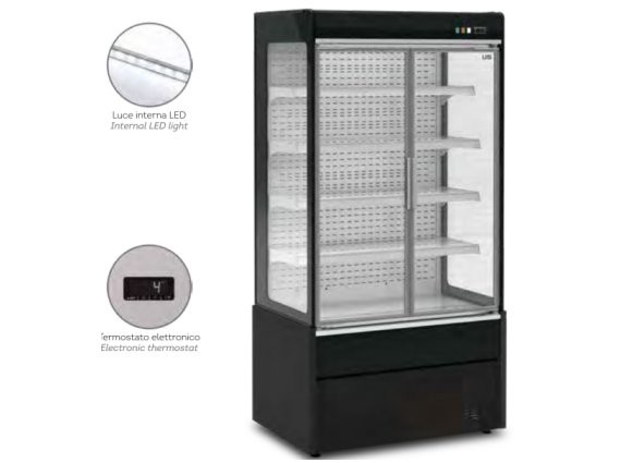 Espositore murale Syson 100 porte battenti. Temperatura +3/+6°